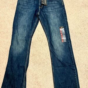 Lee Men's Dark Blue Straight Jeans